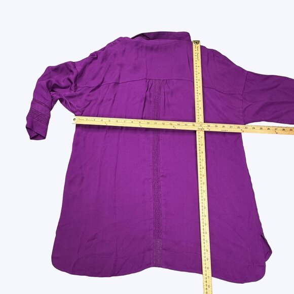 Soft Surroundings Pullover Blouse Size Large Petite Purple - Picture 7 of 7